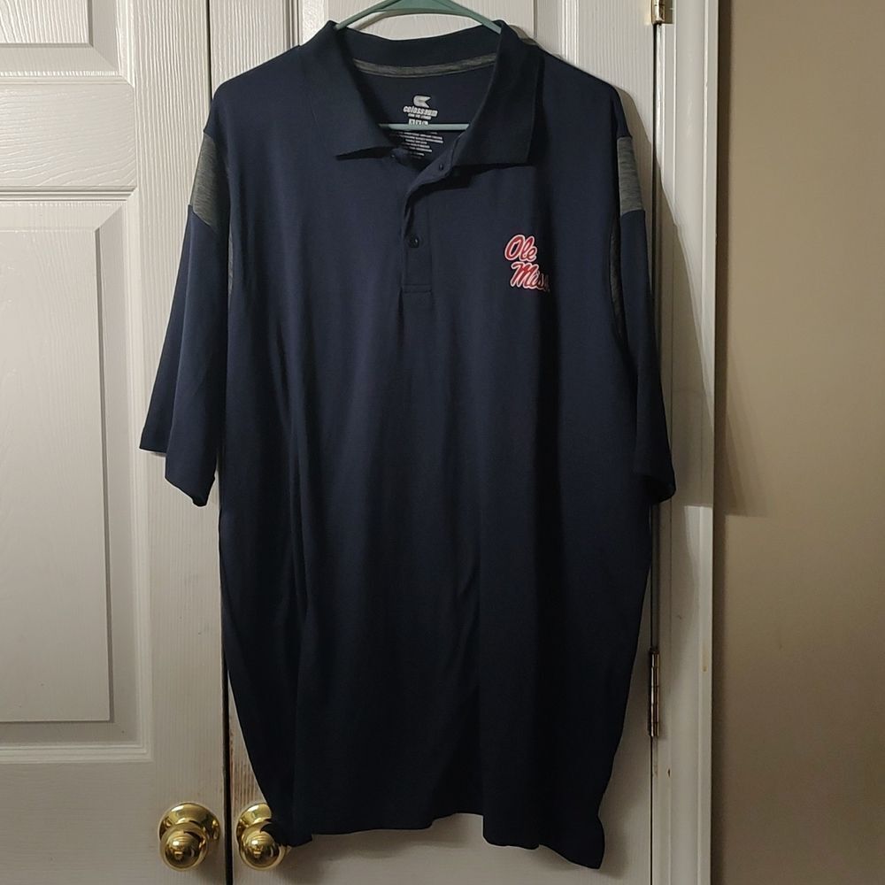 Colosseum Ole Miss navy gray polo Sz XXL NWT